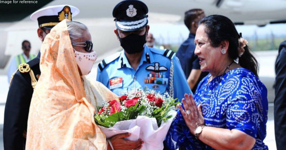 Bangladesh PM Sheikh Hasina welcomed by MoS Darshana Jardosh